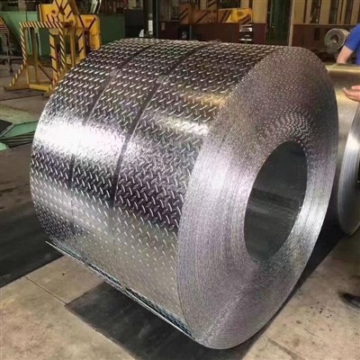 Pretslīdes raksts, karsti cinkota rūtainu dimanta plākšņu tērauda spole